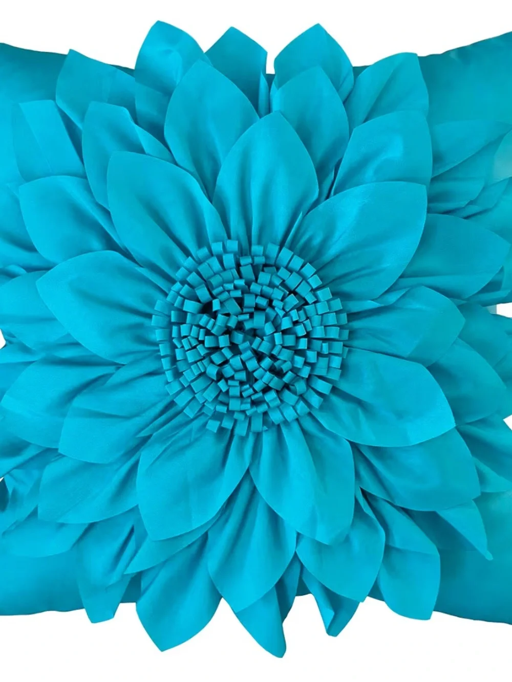 Amazon Teal Floral Accent Pillow